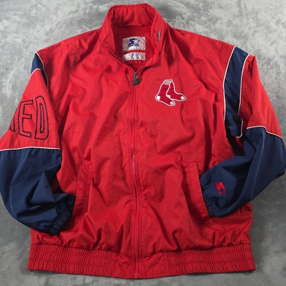 Vintage Starter Boston Red Sox Full Zip Windbreaker Jacket Men's Size US XL